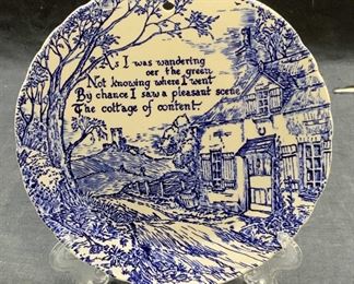 Crownford ChinaCo Porcelain Cottage Plaque England
