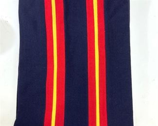 Pure New Wool Vintage Navy Stripe Scarf, England
