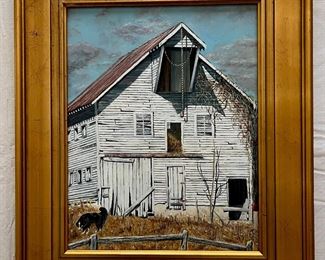 Signed
Oil on Board
Barn Scene
13.5” x 10.5”