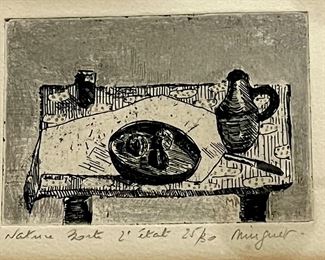 SIGNED # 25/30 Etching ‘STILL LIFE’ 2.75” x 4”
