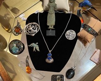 AMBER BLUE LAPIS Sterling