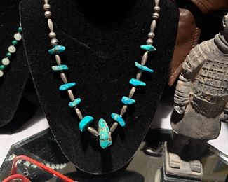 Native American Turquoise Nugget Necklace