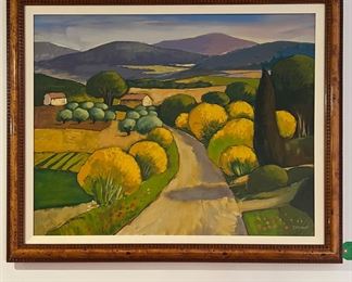 Elisabeth Estivalet 1952 Poland Oil Enhanced Serigraph