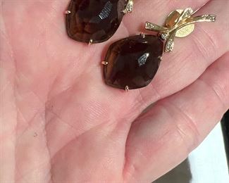 18k Tourmaline Diamond Drop Earrings - Gorgeous