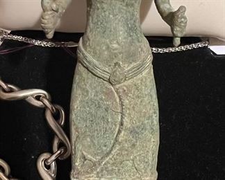 KHMER (Goddess) Bronze UMA ANGKOR WAT Style, Cambodia. COMES with COA 12th & 13th Century A. D.