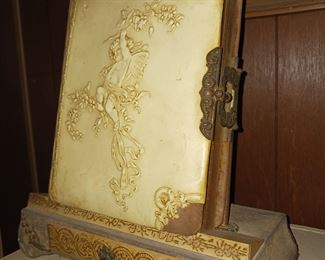 Victorian photo album with stand