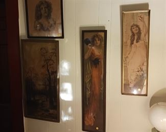 The one on top is a pencil drawing and the one on the right is autographed 