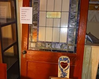 Stained glass door