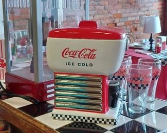 Nice pop corm machine and coke cookie jar