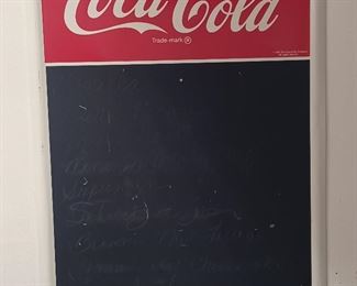 Vintage Coca Cola chalk board