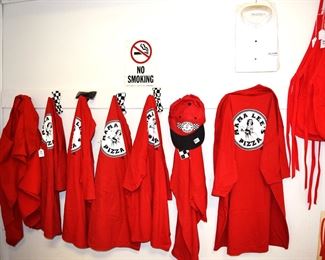 Mama Lee's Shirts and a hat with Coke aprons
