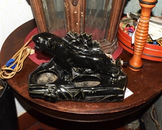 Antique Panther Television lamp