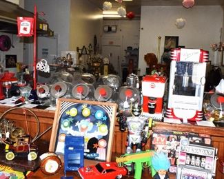 Candy jars, canisters, popcorn, gumballs, and more