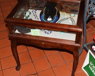 One of two display tables