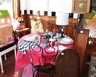 Table in the small dining area