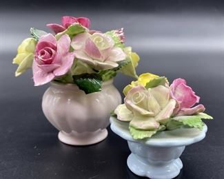 (2) Royal Adderley Bone China Floral Arrangements