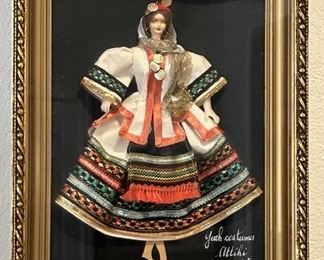 Gold Framed Picture of Greek Dancing Doll