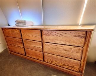 9-drawer Oak Dresser $145 or bid #3