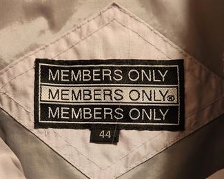 MEMBERS ONLY Jacket!