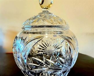 Crystal Lidded Punch Bowl