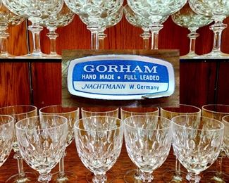 22-pc GORHAM Crystal Stemware