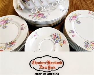 Theodore Haviland "Pasadena" vintage porcelain dinnerware