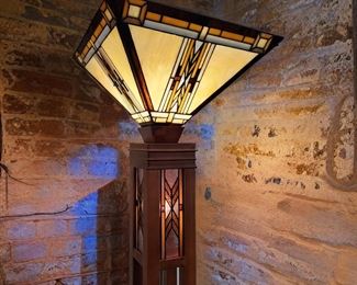 Stained Glass Arts & Crafts style Floor Lamp $90 or bid #12