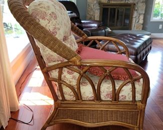 33" x 40" H x 36" Rattan Wicker Chair