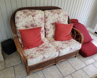 34" x 56" Wicker Love Seat
