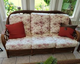 34" x 78" Rattan Wicker Couch