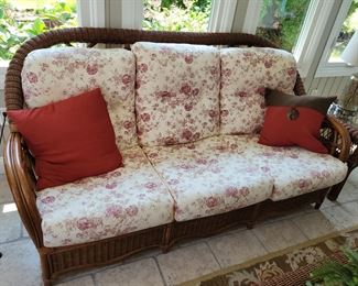 34" x 78" Rattan Wicker Couch