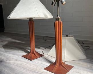 Gustav Stickley (1995) - Craftsman, refinished lamp $250 each obo