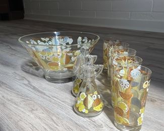 Vintage Georges Briard Glass set $300