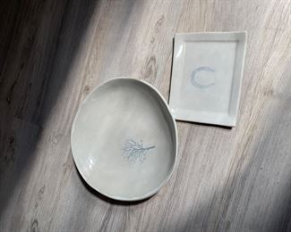 ceramic bowl $25 / tray $15