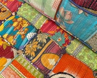 Very lightly used, metal frame, kantha patchwork pads, leather support straps.
Now $500! OBO ((Originally $1700!))