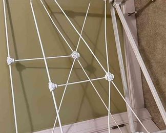 Vintage White Metal Bed Frame 