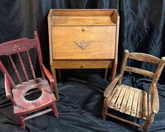 Small Vintage Desk And More