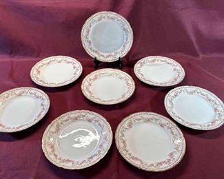 Eight Limoges 7.5 Plates
