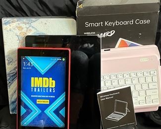 IPAD 64GB Amazon Fire Tablet works Smart Keyboard Case Blue IPad Case