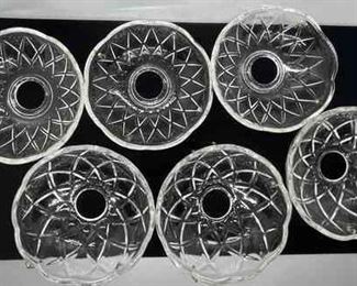 7 Bobeche With 6 Brass Pins 