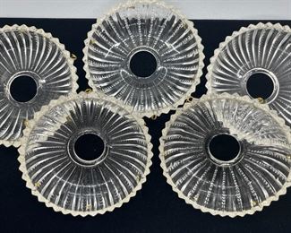 5 Jagged Edge Pressed Crystal Bobeches