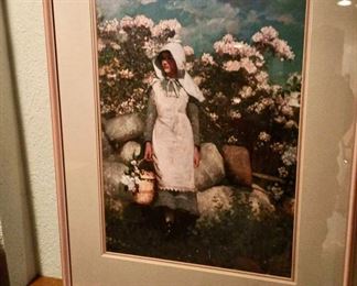 Girl & Laurel Print by Winslow Homer