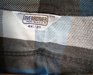 Five Brother Flannel Shirt - Size 4XL