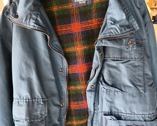 Woolrich Blue with Plaid Lining Coat