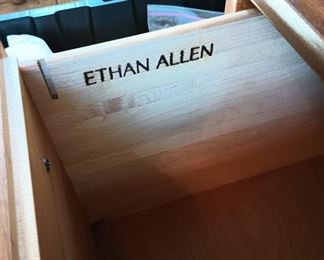 Ethan Allen Maple & Birch Dresser with Bookcase