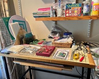 Assortment of Crafting, Sewing, Quilting Supplies