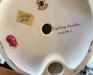 Set of 2 Lefton Fighting Rooster Figurines