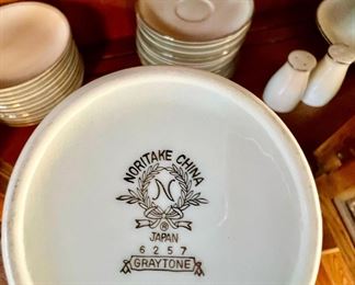 Noritake China Graytone Dinnerware Set