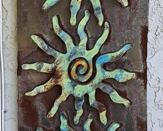 Large garden wrought-iron wall art