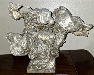 Vintage Sascha Brastoff Brutalist metal sculpture 